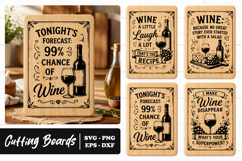Funny Wine Forecast Quote Kitchen Cutting Board SVG PNG Product Image 1
