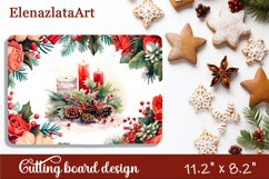 Sublimation cutting board winter flowers, Sublimation Winter Product Image 1