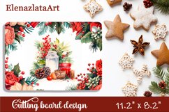 Sublimation cutting board winter flowers, Sublimation Winter Product Image 1