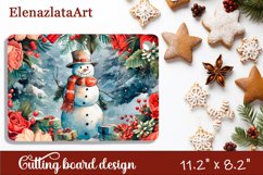 Sublimation cutting board snowman, Sublimation Winter Product Image 1