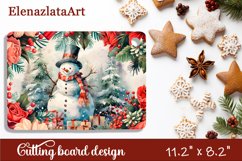 Sublimation cutting board snowman, Sublimation Winter Product Image 1