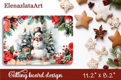 Sublimation cutting board snowman, Sublimation Winter Product Image 1