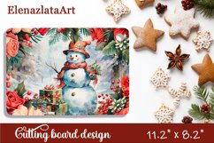 Sublimation cutting board snowman, Sublimation Winter Product Image 1