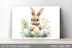 Easter Bunny Cutting Board. Easter Cutting Board Sublimation Product Image 1