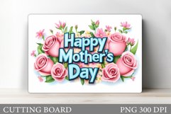 Mother's Day Cutting Board. Flowers Cutting Board Design Product Image 1