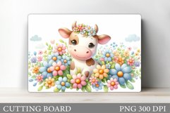 Cute Cow Cutting Board Design. Cow Kitchen Cutting Board Product Image 1