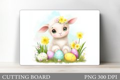 Easter Lamb Cutting Board. Easter Cutting Board Design Product Image 1