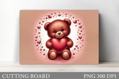 Valentines Sloth Cutting Board. Valentines Cutting Board Product Image 1