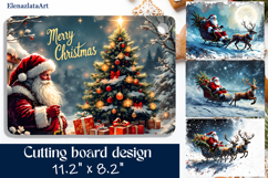 Sublimation cutting board Santa Claus, Sublimation Winter Product Image 1