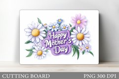 Mother's Day Cutting Board. Flowers Cutting Board Design Product Image 1
