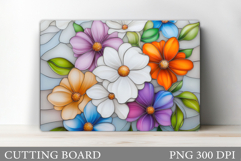 Floral Cutting Board Design. Flowers Cutting Board Product Image 1