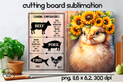 Chicken Cutting Board Sublimation Design, Kitchen conversion Product Image 1