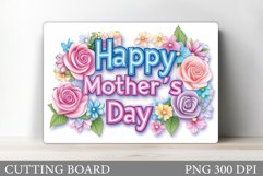 Mother's Day Cutting Board. Flowers Kitchen Cutting Board Product Image 1