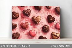 Candy Hearts Cutting Board. Valentines Cutting Board Design Product Image 1