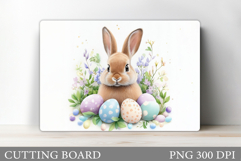 Easter Bunny Cutting Board. Easter Cutting Board Sublimation Product Image 1