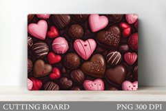 Candy Hearts Cutting Board. Valentines Cutting Board Design Product Image 1