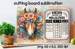 Farm Animals Cutting Board Sublimation Design, Horse png Product Image 1