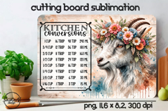 Goat Cutting Board Sublimation Designs, Kitchen conversion Product Image 1