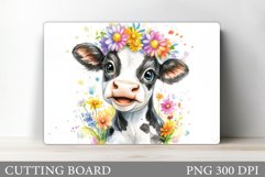 Cute Cow Cutting Board. Cow Kitchen Cutting Board Design Product Image 1