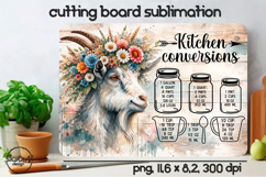 Goat Cutting Board Sublimation Designs, Kitchen conversion Product Image 1