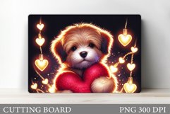 Valentines Dog Cutting Board. Valentines Cutting Board Product Image 1