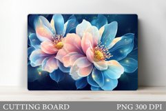 Flowers Cutting Board. Floral Cutting Board Sublimation Product Image 1