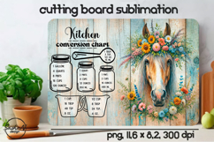 Horse png, Farm Animals Cutting Board Sublimation Design Product Image 1