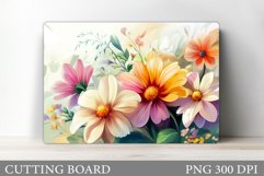 Flowers Cutting Board. Floral Cutting Board Design Product Image 1