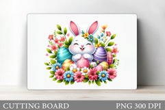 Easter Bunny Cutting Board. Easter Cutting Board Sublimation Product Image 1