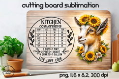 Goat Cutting Board Sublimation Designs Product Image 1