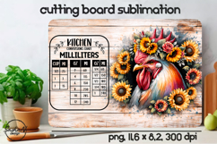 Rooster Cutting Board Sublimation Designs Product Image 1