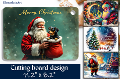 Sublimation cutting board Santa Claus, Sublimation Winter Product Image 1