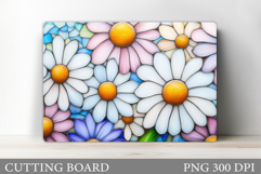 Daisy Flowers Cutting Board. Flowers Kitchen Cutting Board Product Image 1