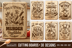 Funny Kitchen Cutting Board SVG Bundle 30 designs Product Image 1