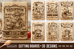 Funny Kitchen Cutting Board SVG Bundle 30 designs Product Image 5