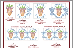 Richelieu cutwork carrot embroidery floral ornament set Product Image 4