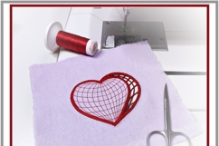 Heart Richelieu Cutwork Embroidery Design for 4x4 hoop Product Image 2