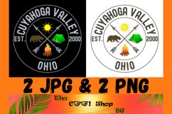 Cuyahoga Valley National Park Png, Retro US National Park Product Image 1