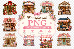 Boutique Storefront Clipart Bundle, Cute Shop PNG Product Image 3