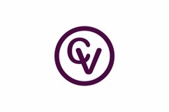 CV Logo design vector template Product Image 1