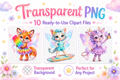 Fairy Animal Clipart, Cute Fantasy Animal PNG Product Image 2