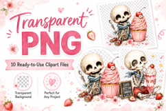 Sweet Summer Skeleton Clipart, Cute Skeleton PNG Product Image 2