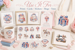 Vintage Baby Shower Clipart PNG, Pastel Floral Baby Girl Product Image 2
