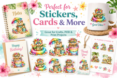 Summer Capybara Clipart, Cute Tropical Capybara PNG Product Image 3