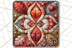 Fall Quilt Square Pattern PNG Designs Product Image 2