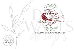 I Am Always With You SVG | Red Cardinal Christmas Design Product Image 7