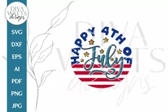 Happy 4th Of July SVG | Door Hanger Patriotic Welcome Sign Product Image 3