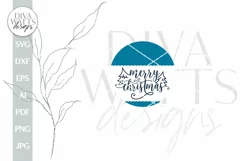 Merry Christmas SVG Christmas Door Hanger svg Winter Sign Product Image 2