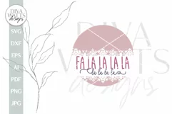 Fa La La La La SVG Christmas Door Hanger svg Winter Sign SVG Product Image 2