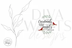 Cardinals Appear When Angels Are Near SVG | Memorial Design Product Image 4